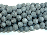 Matte Black Labradorite Beads, Larvikite, 8mm Round Beads-Gems: Round & Faceted-BeadBeyond