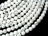 Matte White Howlite Beads, Round, 6mm-Gems: Round & Faceted-BeadBeyond
