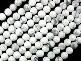 Matte White Howlite Beads, Round, 6mm-Gems: Round & Faceted-BeadBeyond