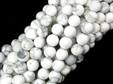 Matte White Howlite, 8mm Round Beads-Gems: Round & Faceted-BeadBeyond