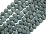 Matte Black Labradorite Beads, Larvikite, 8mm Round Beads-Gems: Round & Faceted-BeadBeyond