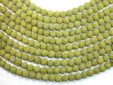 Peridot color Lava Beads, 8mm-Gems: Round & Faceted-BeadBeyond