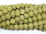 Peridot color Lava Beads, 8mm-Gems: Round & Faceted-BeadBeyond