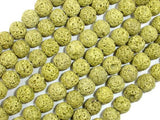 Peridot color Lava Beads, 8mm-Gems: Round & Faceted-BeadBeyond