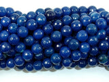 Agate- Dark Blue, 8mm Faceted Round-Gems: Round & Faceted-BeadBeyond