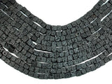 Black Lava, 6x6mm Cube Beads-Gems:Assorted Shape-BeadBeyond