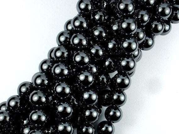 GEM-inside Natural Black Magnetic Hematite Beads For Jewelry Making - Assorted Shapes & Sizes, Faceted Finish, Center-Drilled