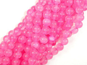 Dyed Jade- Pink, 8mm Round Beads-Gems: Round & Faceted-BeadBeyond