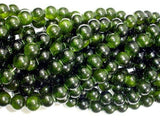 Dyed Jade- Dark Olive Green, 8mm Round Beads-Gems: Round & Faceted-BeadBeyond