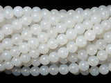 White Agate, 6mm (6.3 mm) Round Beads-Agate: Round & Faceted-BeadBeyond