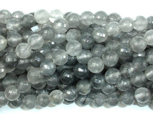 Gray Quartz Beads, 8mm Faceted Round Beads-Gems: Round & Faceted-BeadBeyond