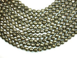 Pyrite Beads, Faceted Round, 10mm-Gems: Round & Faceted-BeadBeyond