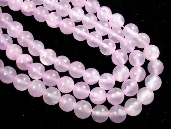 Dyed Jade, Light Pink, 10mm Round Beads-Gems: Round & Faceted-BeadBeyond