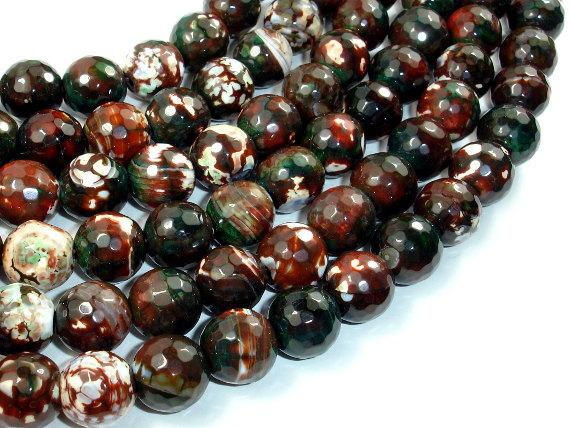 Agate Beads, 12mm Faceted Round, 14.5 Inch-Gems: Round & Faceted-BeadBeyond