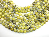 Yellow Turquoise Beads, 12mm Round Beads, 14.5 Inch-Gems: Round & Faceted-BeadBeyond