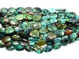 Genuine Turquoise, Oval Beads, 8 Inch Strand-Gems: Round & Faceted-BeadBeyond