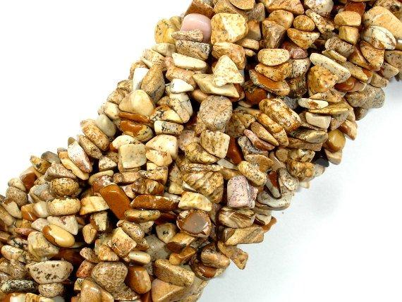 Picture Jasper, 4mm - 9mm Chips Beads, Long full strand-Gems: Nugget,Chips,Drop-BeadBeyond