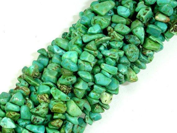 Turquoise Howlite, 4mm - 9mm Chips Beads, 34 Inch, Long full strand-Gems: Nugget,Chips,Drop-BeadBeyond