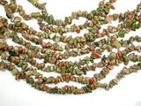 Unakite, 4-10mm Chips Beads, 35 Inch, Long full strand-Gems: Nugget,Chips,Drop-BeadBeyond