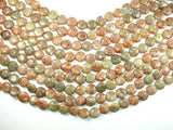 Chinese Unakite Beads, 12mm Coin Beads-Gems:Oval,Rectangle,Coin-BeadBeyond