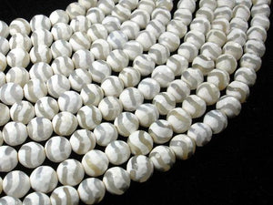 Tibetan Agate Beads, 8mm Faceted Round-Agate: Round & Faceted-BeadBeyond