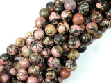 Rhodonite, 12mm Round Beads-Gems: Round & Faceted-BeadBeyond