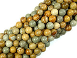 Wild Horse Picture Jasper, Owyhee Picture Jasper, 8 mm Round Beads-Gems: Round & Faceted-BeadBeyond