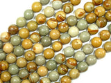 Wild Horse Picture Jasper, Owyhee Picture Jasper, 8 mm Round Beads-Gems: Round & Faceted-BeadBeyond