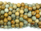 Wild Horse Picture Jasper, Owyhee Picture Jasper, 8 mm Round Beads-Gems: Round & Faceted-BeadBeyond