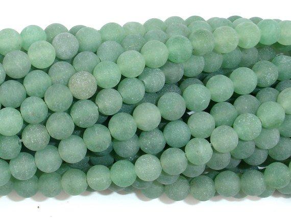 Matte Green Aventurine Beads, 6mm Round Beads-Gems: Round & Faceted-BeadBeyond