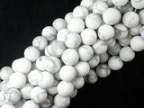 Matte White Howlite, 10mm Round Beads-Gems: Round & Faceted-BeadBeyond