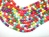 Howlite Beads, Multicolored, Round, 8mm-Gems: Round & Faceted-BeadBeyond