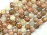 Peach / Gray Mix Moonstone, 10mm Round Beads-Gems: Round & Faceted-BeadBeyond