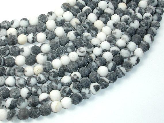 Matte Zebra Jasper Beads, 6mm Round Beads-Gems: Round & Faceted-BeadBeyond