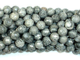 Gray Picture Jasper Beads, 8mm Faceted Round Beads-Gems: Round & Faceted-BeadBeyond