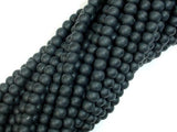 Matte Black Stone, 4.5mm Round Beads-Gems: Round & Faceted-BeadBeyond