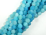 Frosted Matte Agate - Sea Blue, 8mm Round Beads-Gems: Round & Faceted-BeadBeyond