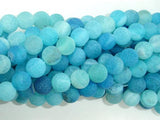 Frosted Matte Agate - Sea Blue, 8mm Round Beads-Gems: Round & Faceted-BeadBeyond