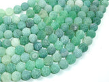 Frosted Matte Agate - Green, 8mm Round Beads, 14.5 Inch, Full strand-Agate: Round & Faceted-BeadBeyond