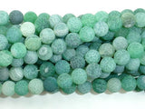 Frosted Matte Agate - Green, 8mm Round Beads, 14.5 Inch, Full strand-Agate: Round & Faceted-BeadBeyond