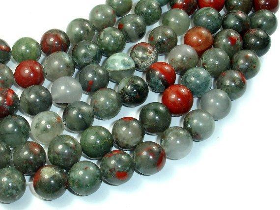 African Bloodstone, 12mm (12.4 mm)-Gems: Round & Faceted-BeadBeyond