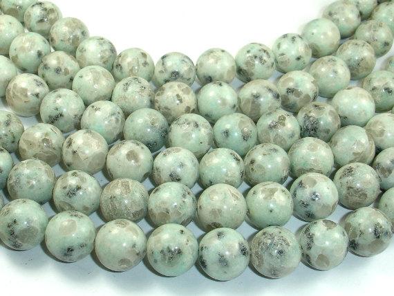 Sesame Jasper Beads, Kiwi Jasper, 12mm-Gems: Round & Faceted-BeadBeyond